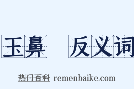 玉鼻骍反义词是什么意思的图片